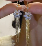 🔥🔥 PENDIENTES ELEGANTES DE FLOR DE CRISTAL 🔥🔥