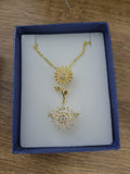 COLLAR GIRASOL+ANILLO+CAJA REGALO