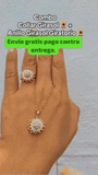 C GIRASOL DORADO +ANILLO+ CAJA REGALO