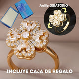 ANILLO TREBOL CORAZON GIRATORIO +CAJA DP
