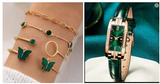 BRAZALETE Y RELOJ VERDE