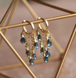 🔥🔥  PENDIENTES ELEGANTES DE CRISTAL AZUL 🔥🔥
