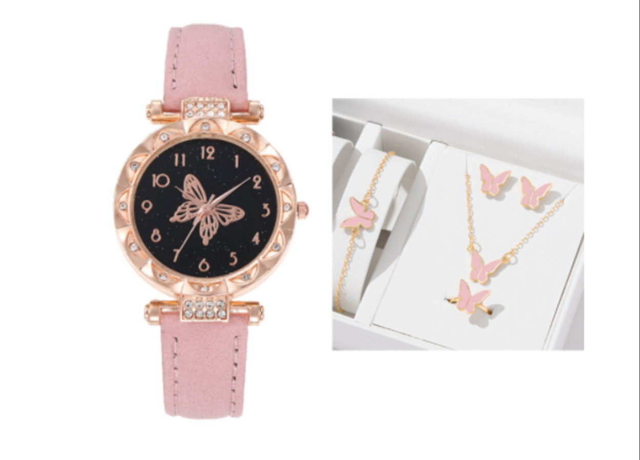 🔥🔥 PROMOCIÓN POR TIEMPO LIMITADO🔥🔥 SET RELOJ ARETES COLAR PULSERA Y ANILLO