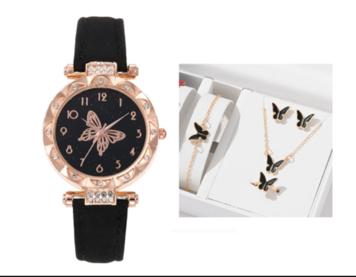 🔥🔥 PROMOCIÓN POR TIEMPO LIMITADO🔥🔥 SET RELOJ ARETES COLAR PULSERA Y ANILLO
