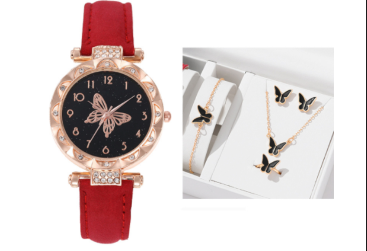 🔥🔥 PROMOCIÓN POR TIEMPO LIMITADO🔥🔥 SET RELOJ ARETES COLAR PULSERA Y ANILLO