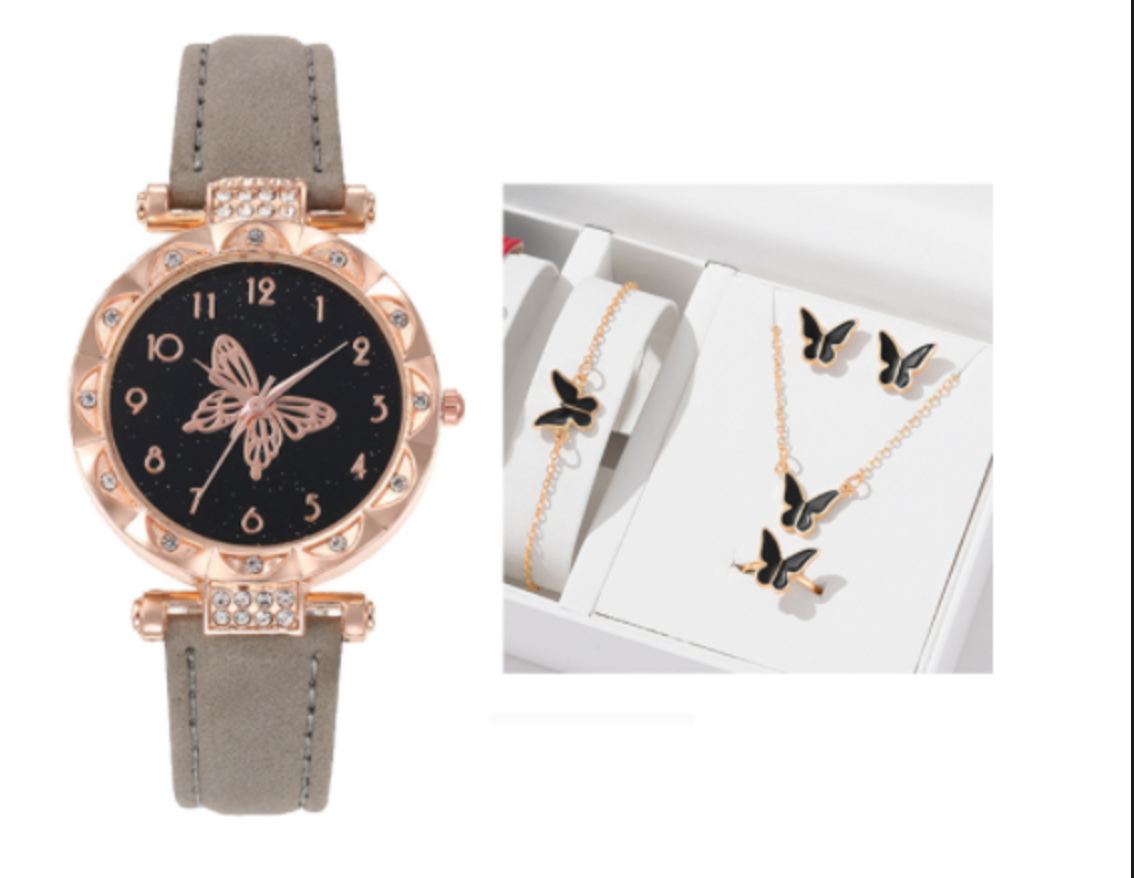 🔥🔥 PROMOCIÓN POR TIEMPO LIMITADO🔥🔥 SET RELOJ ARETES COLAR PULSERA Y ANILLO